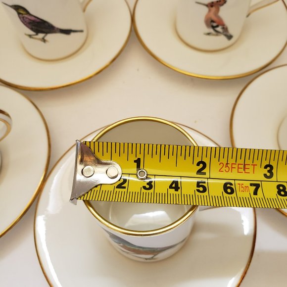 Set of 5 Vintage Hammersley & Co Bone China Bird Demitasse Cup and Saucer - Picture 3 of 16